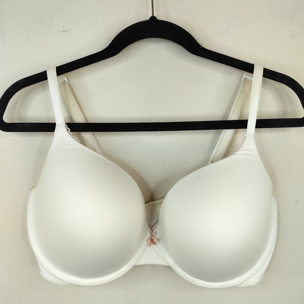 Victoria's Secret Perfect Shape Bra 38DD Padded Underwire Classic White
